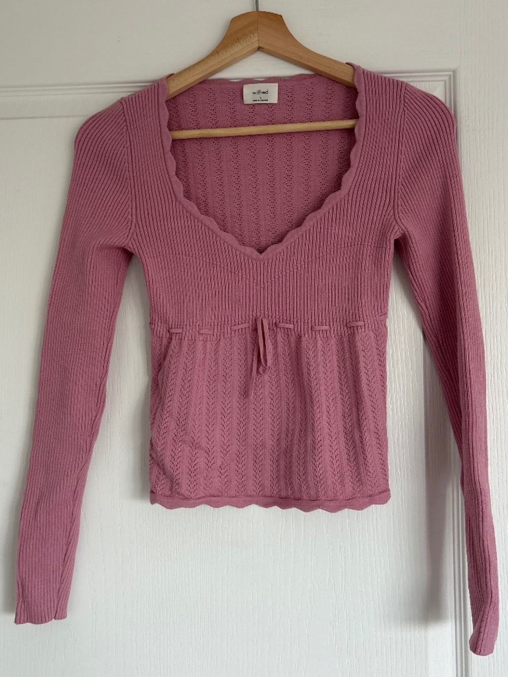 Aritzia Wilfred Pink Top